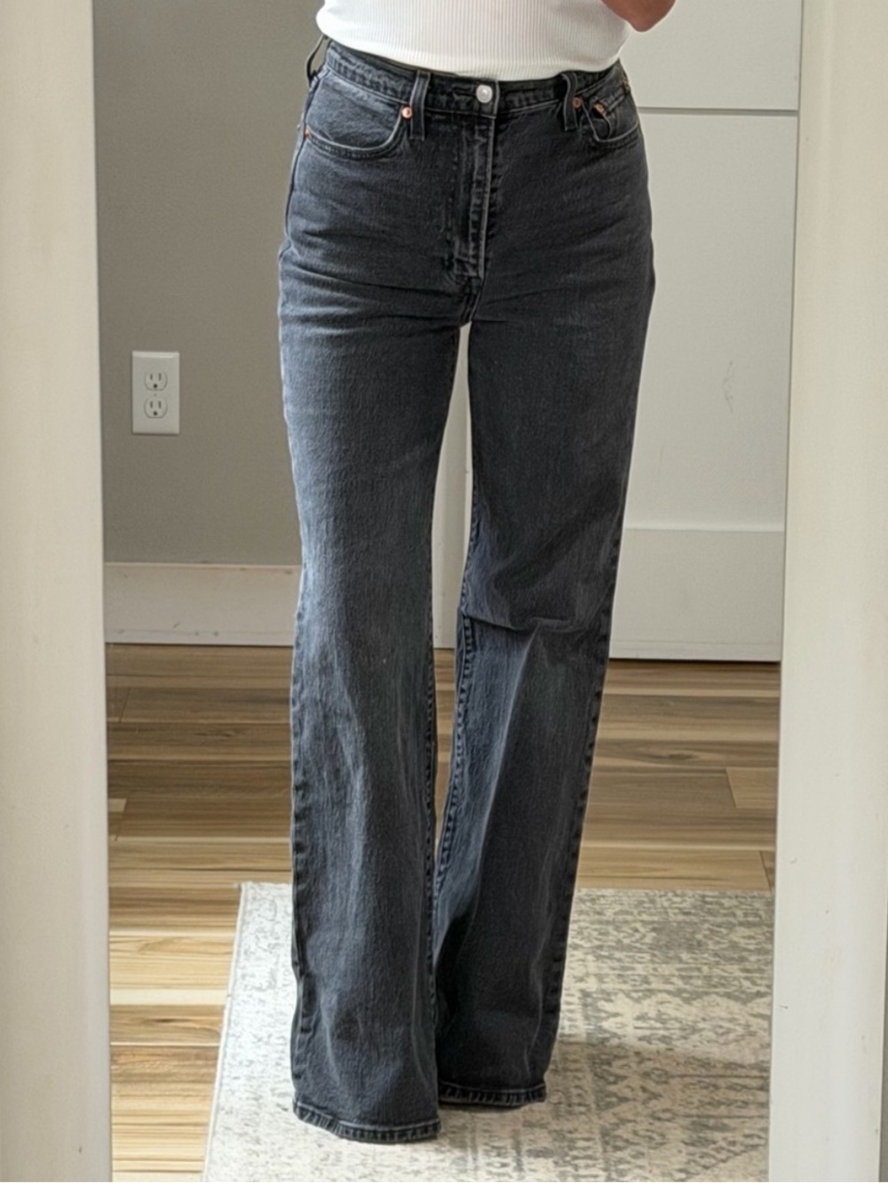 Premium Levi’s Ribcage Bell Denim - On the Town Black